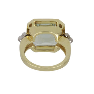 Mazza 14K Gold Green Amethyst Ring