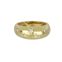 Load image into Gallery viewer, Mazza 14K Gold Dome Ring with Diamonds
