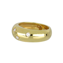 Load image into Gallery viewer, Mazza 14K Gold Dome Ring with Diamonds
