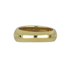 Mazza 14K Gold Dome Ring with Diamonds