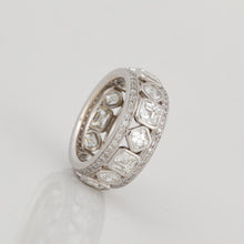 Load image into Gallery viewer, Platinum Ascher-Cut Diamond Eternity Band
