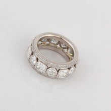 Load image into Gallery viewer, Platinum Ascher-Cut Diamond Eternity Band
