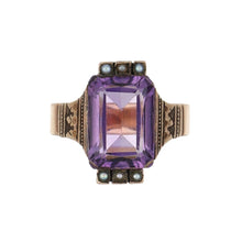 Load image into Gallery viewer, Victorian 14K Gold Amethyst Ring
