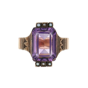 Victorian 14K Gold Amethyst Ring