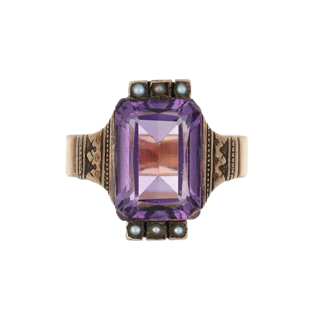 Victorian 14K Gold Amethyst Ring