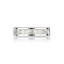 Load image into Gallery viewer, 18K White Gold Band with Diamonds
