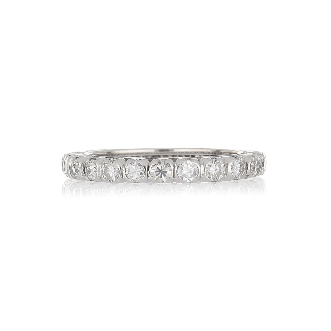 Estate 18K White Gold Diamond Eternity Band