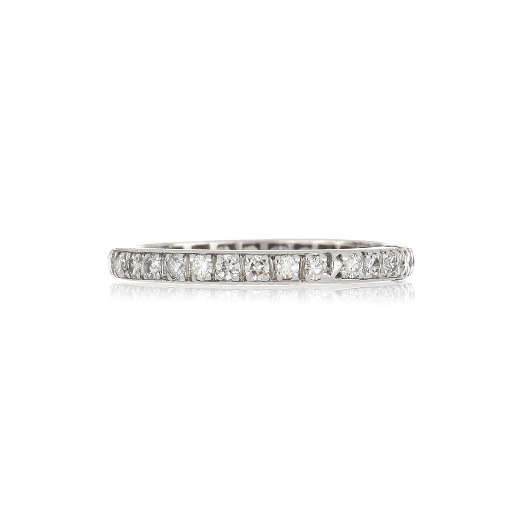 Estate 14K White Gold Diamond Eternity Band