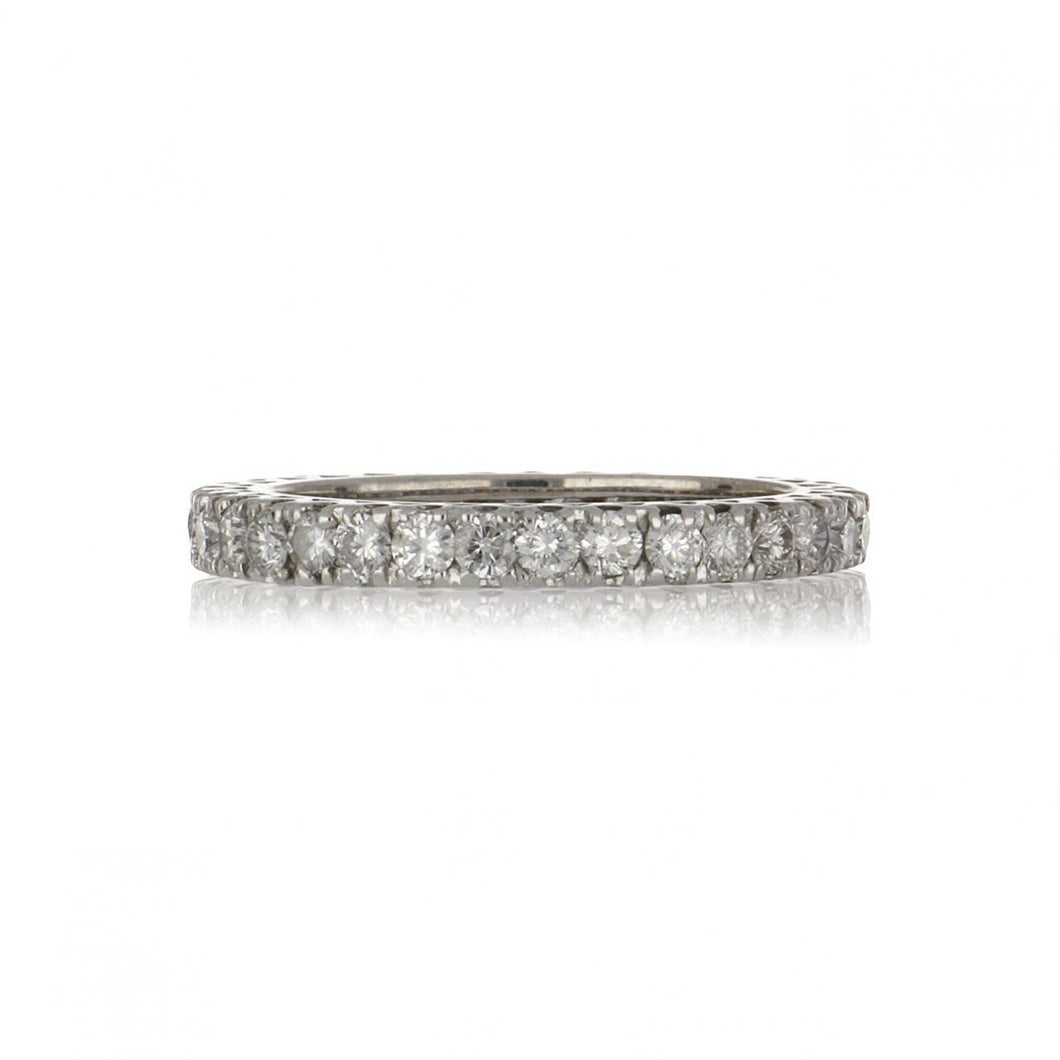 Estate 14K White Gold Diamond Eternity Band