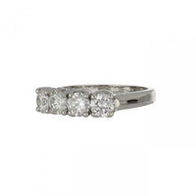 Load image into Gallery viewer, Estate Platinum Four Stone Diamond Band
