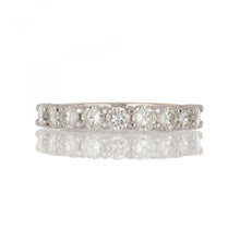 Load image into Gallery viewer, Estate 14K White Gold Round Diamond Half Band
