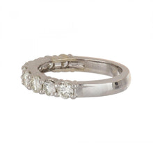 Load image into Gallery viewer, Estate 14K White Gold Round Diamond Half Band
