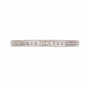 Estate Platinum 0.75 Carat Diamond Miligrain Eternity Band