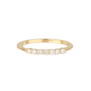 Estate 14K Gold Round Diamond Half Band