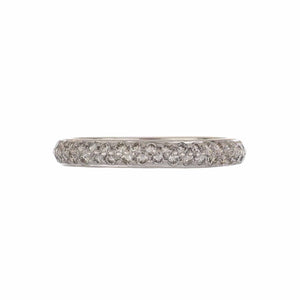 Estate Double Row Diamond Platinum Band