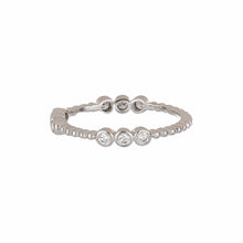 Load image into Gallery viewer, 14K White Gold Bead Band with Diamonds
