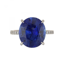 Load image into Gallery viewer, 7.92 Carat Ceylon Sapphire Platinum Ring
