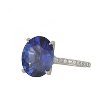 Load image into Gallery viewer, 7.92 Carat Ceylon Sapphire Platinum Ring
